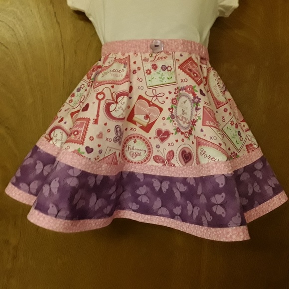 Pixie Dust Designs Valentine's twirl skirt sz. 4 - Picture 4 of 4